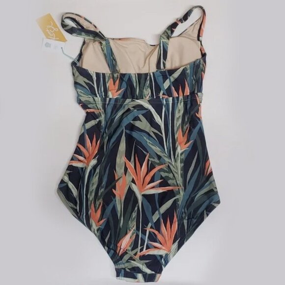 KONA SOL Square Neck High Coverage One Piece Swimsuit - Picture 6 of 7